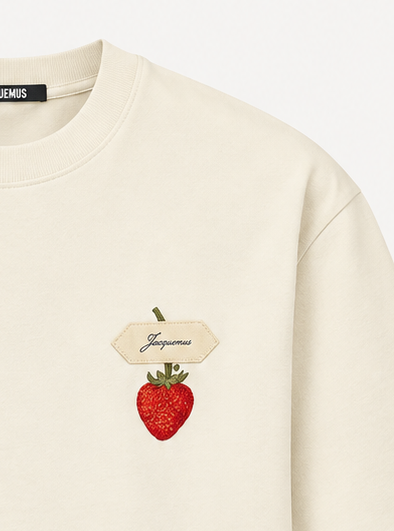 Jacquemus T-shirt con Fragola Beige
