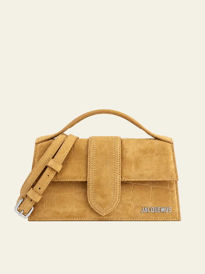 Jacquemus Le Grand Bambino Croco Marrone Scamosciata