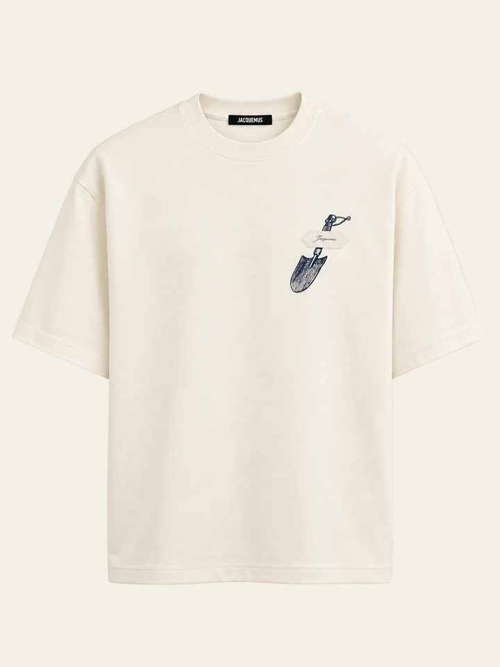 Jacquemus T-shirt Pelle Spade Off White