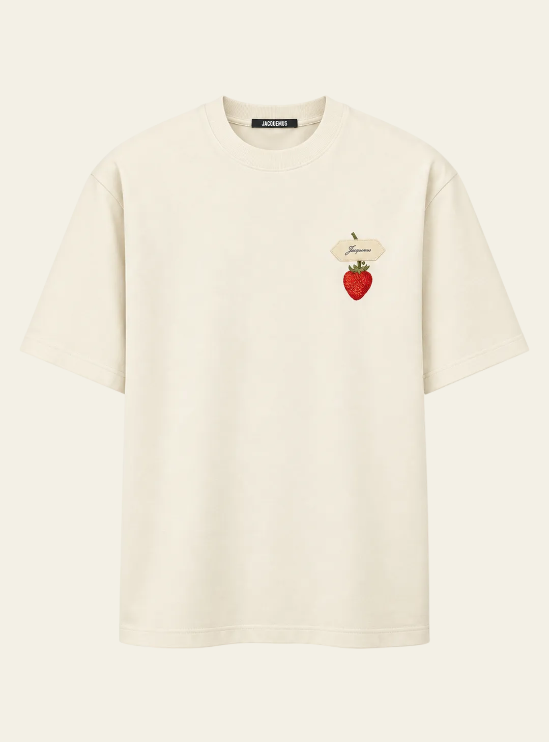 Jacquemus T-shirt con Fragola Beige