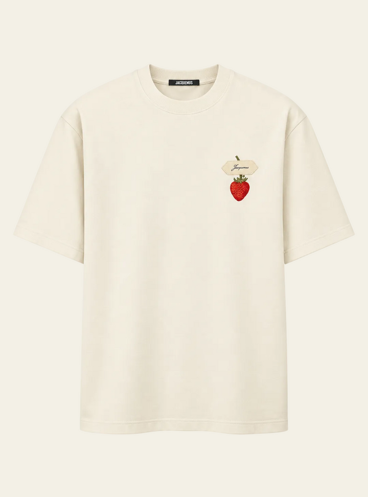 Jacquemus T-shirt con Fragola Beige