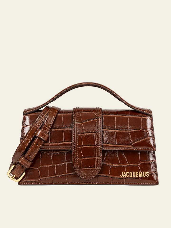 Jacquemus Le Grand Bambino Croco Marrone