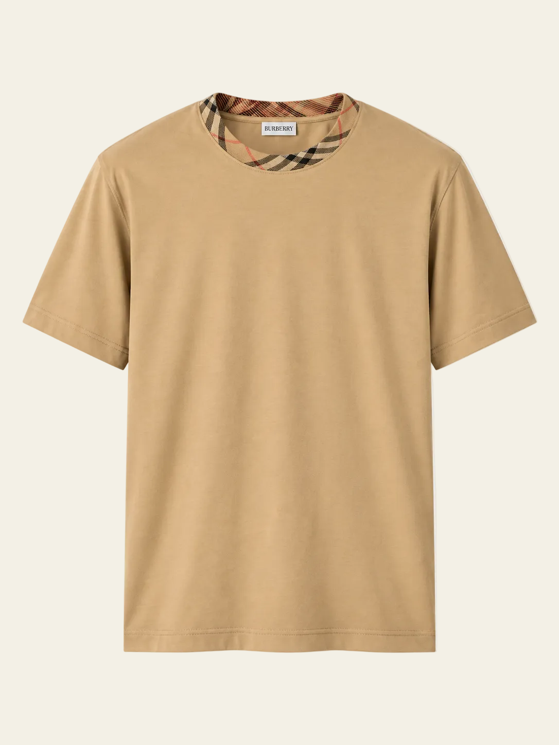 Burberry T-shirt Girocollo Check Marrone