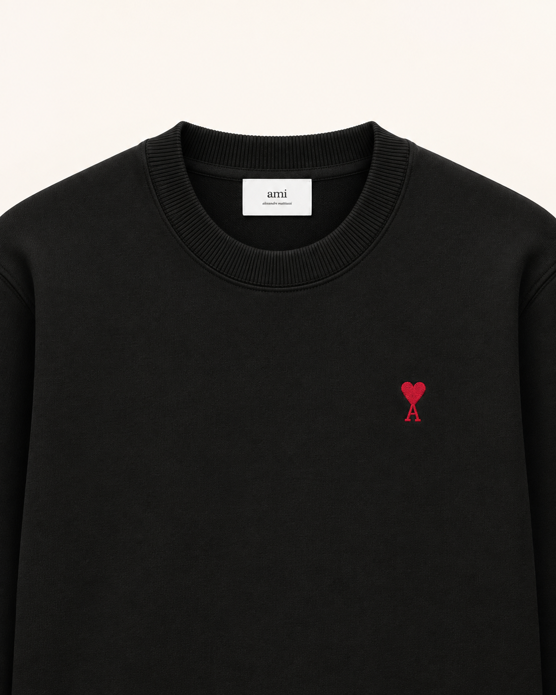 Ami Paris Felpa mini logo "Ami de coeur" Nero