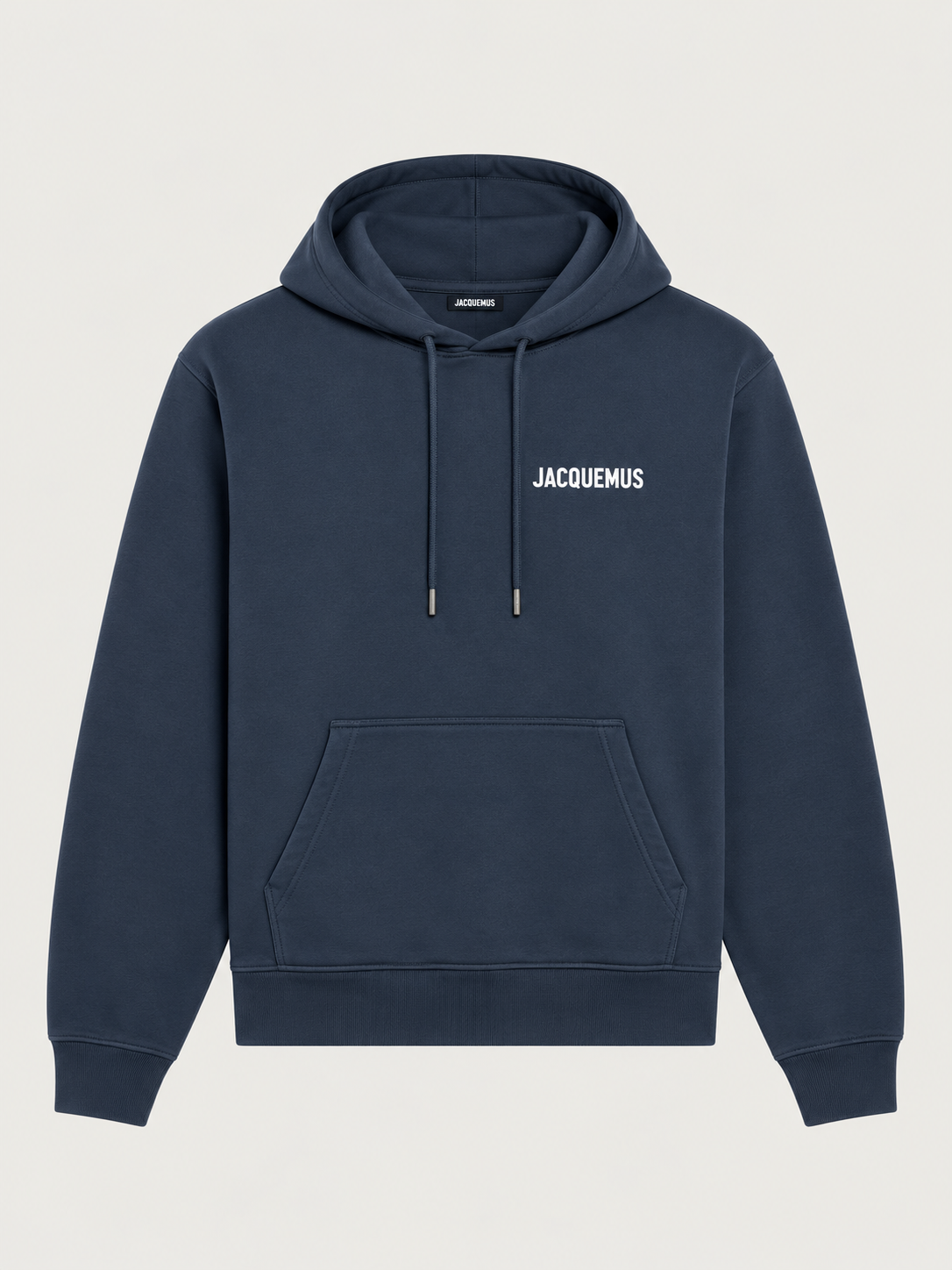 Jacquemus Felpa con Cappuccio Logo Dark Navy
