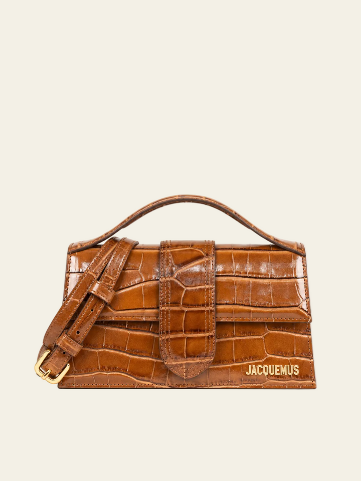 Jacquemus Le Grand Bambino Croco Marrone