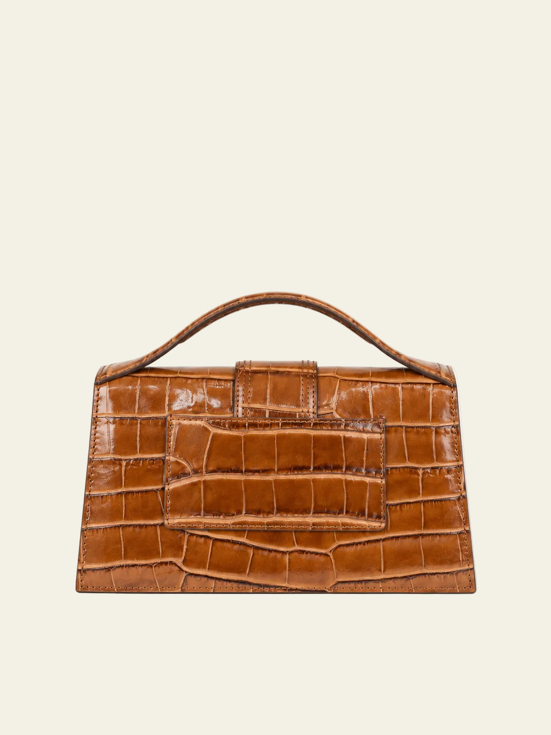 Jacquemus Le Grand Bambino Croco Marrone