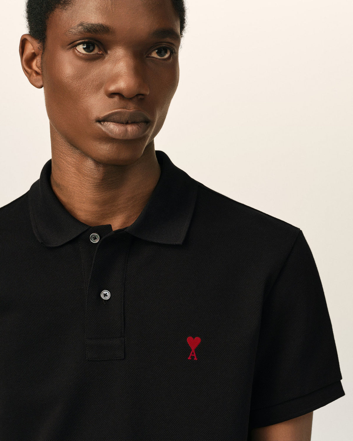 Ami Paris Polo logo "Ami de coeur" Nero