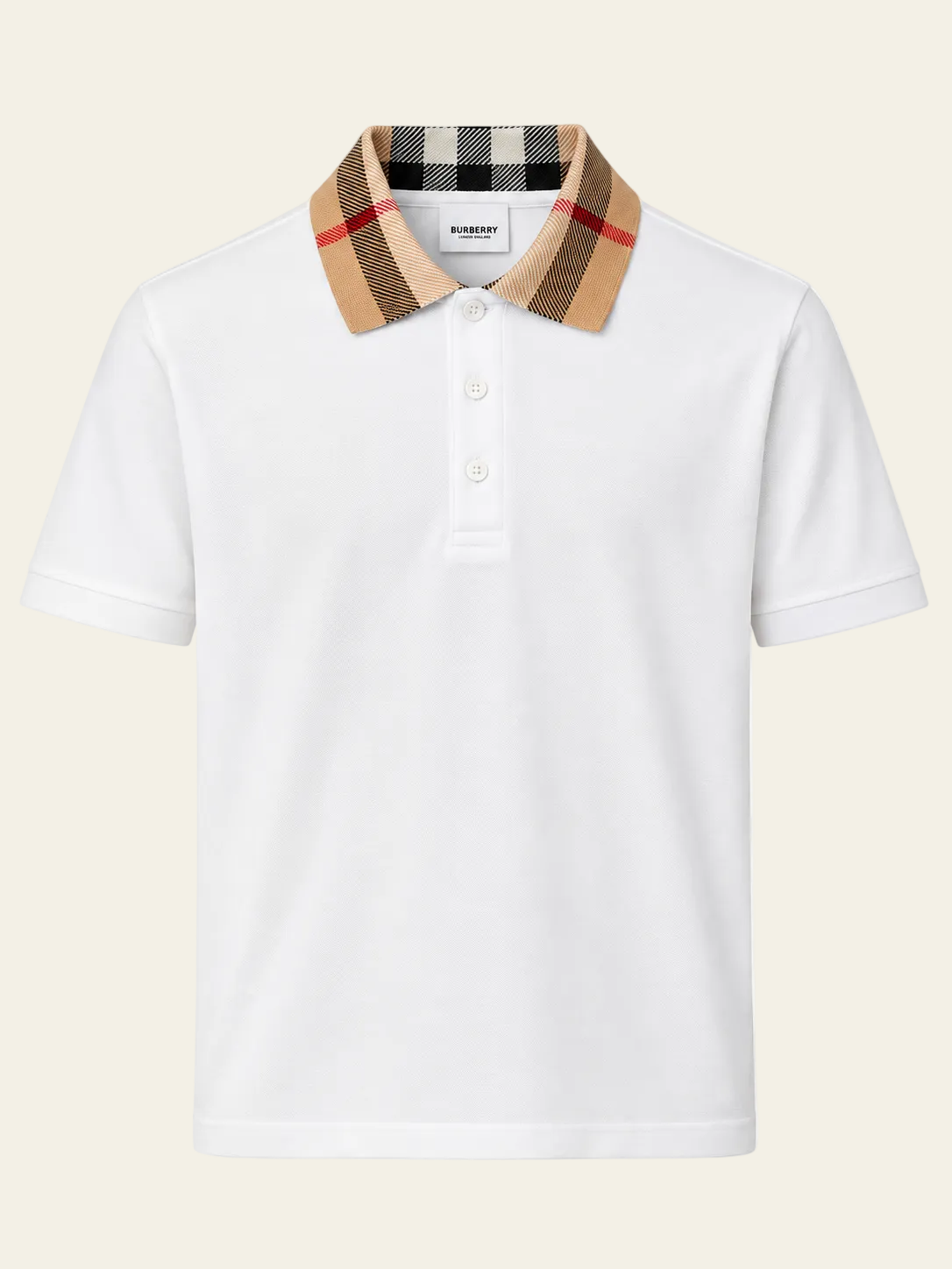 Burberry Polo Check Bianco