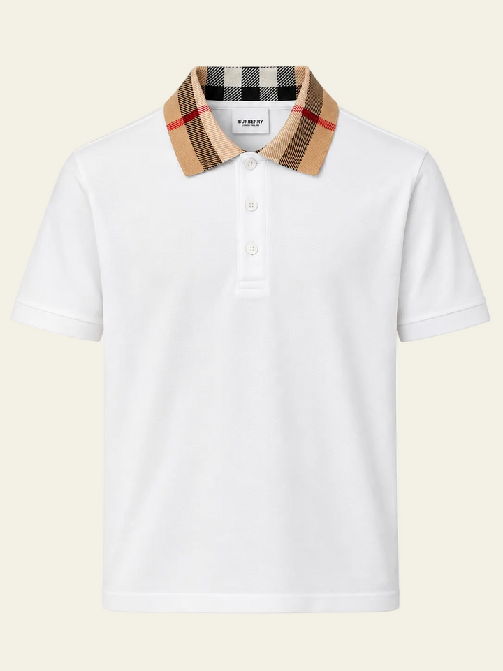 Burberry Polo Check Bianco