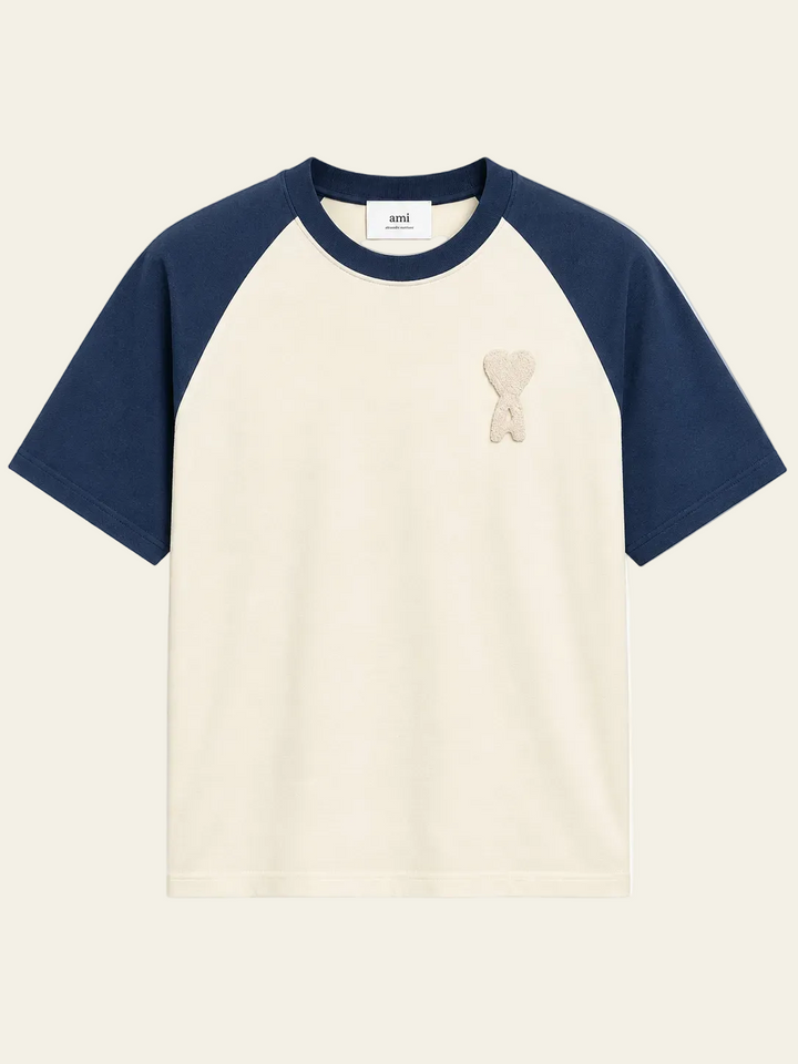 Ami Paris T-shirt logo "Ami de coeur" Beige
