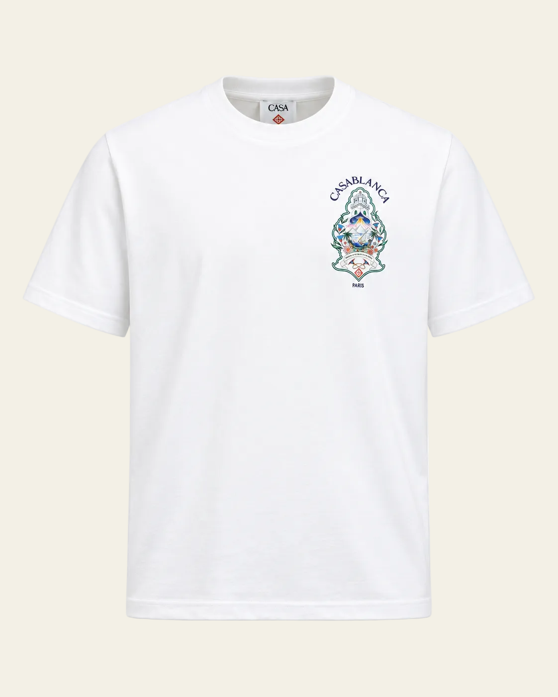 Casablanca T-shirt Hotel Emblem Bianco