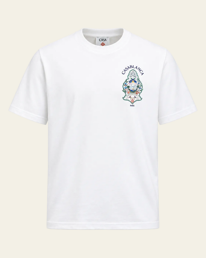 Casablanca T-shirt Hotel Emblem Bianco
