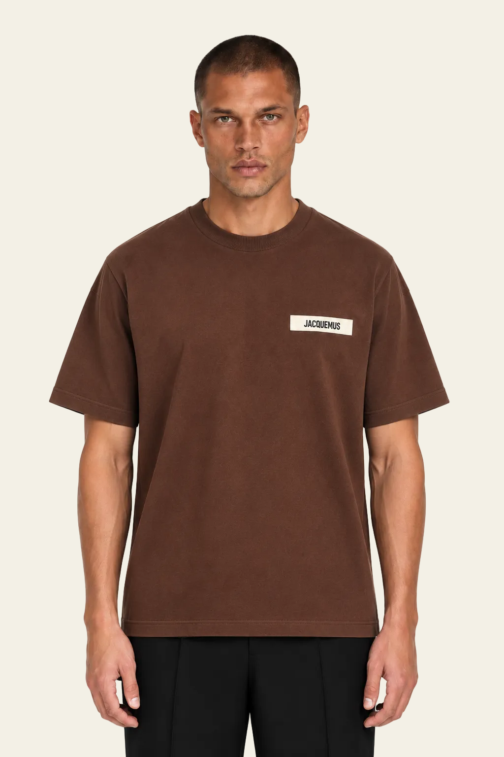 Jacquemus T-shirt Le Gros Grain Marrone Scuro