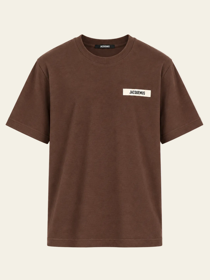 Jacquemus T-shirt Le Gros Grain Marrone Scuro